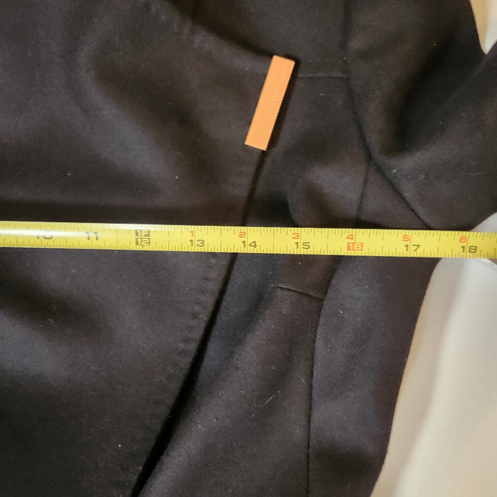 Ted Baker Black Celebrating 50 Years Belted Wool Trench Coat Size 1 XS - Picture 12 of 14